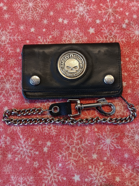 Harley-Davidson Other - Retro ! Harley-Davidson Black Leather Chain Wallet